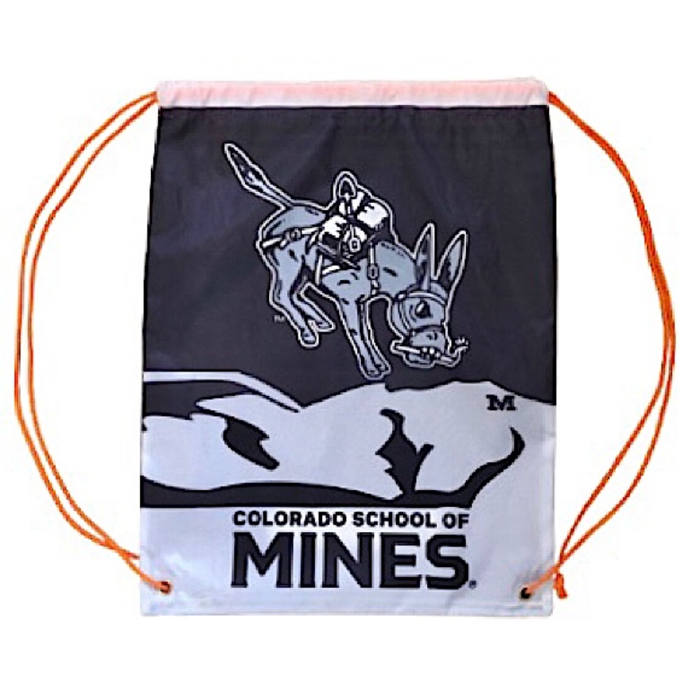 Colorado School of Mines Orediggers Drawstring Bag Backpack 17.5"x13" Blue White